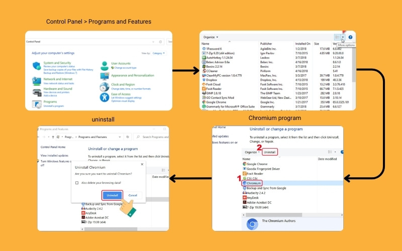 Uninstall the Chromium Virus on Windowns